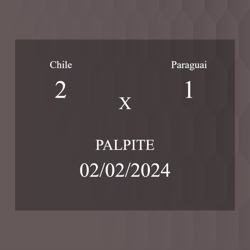 Chile x Paraguai palpite: Em caso do Time 1 Ganhar (sexta-feira, 02/02/2024) - Coisas de Futebol