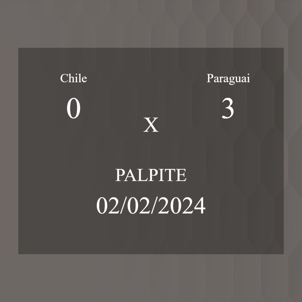 Chile x Paraguai palpite: Em caso do Time 2 Ganhar (sexta-feira, 02/02/2024) - Coisas de Futebol